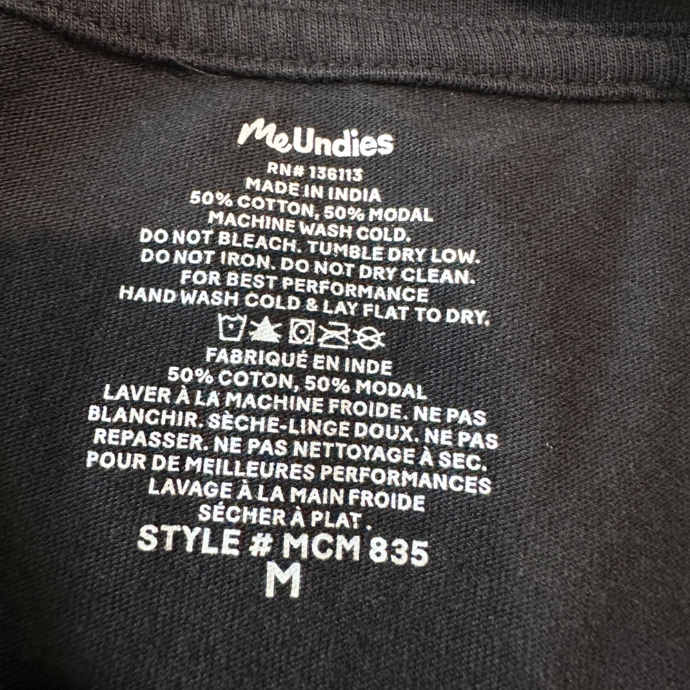 MeUndies Men’s Tank Top Size Medium Black - Picture 5 of 6
